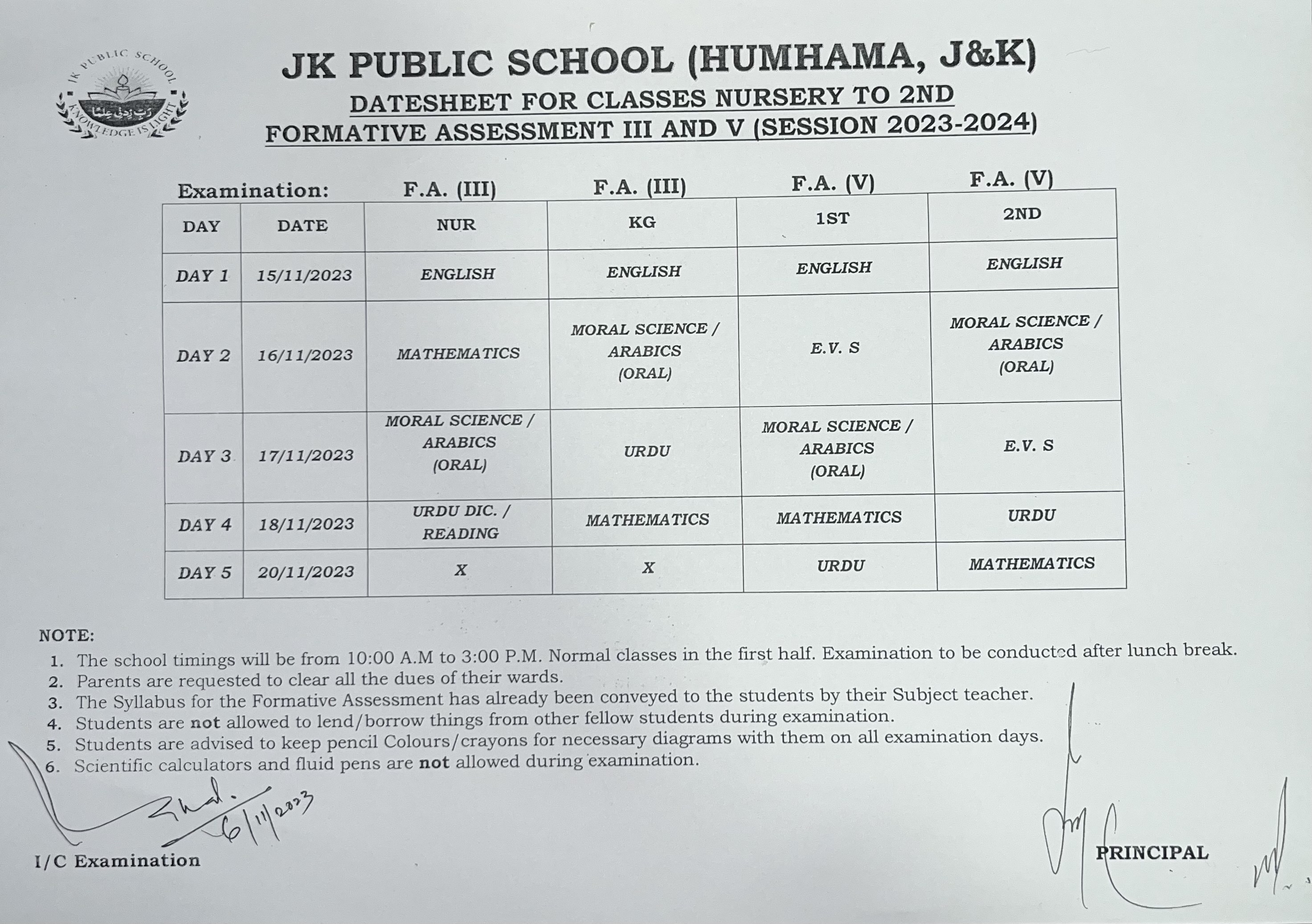 jk public school assignment 7th