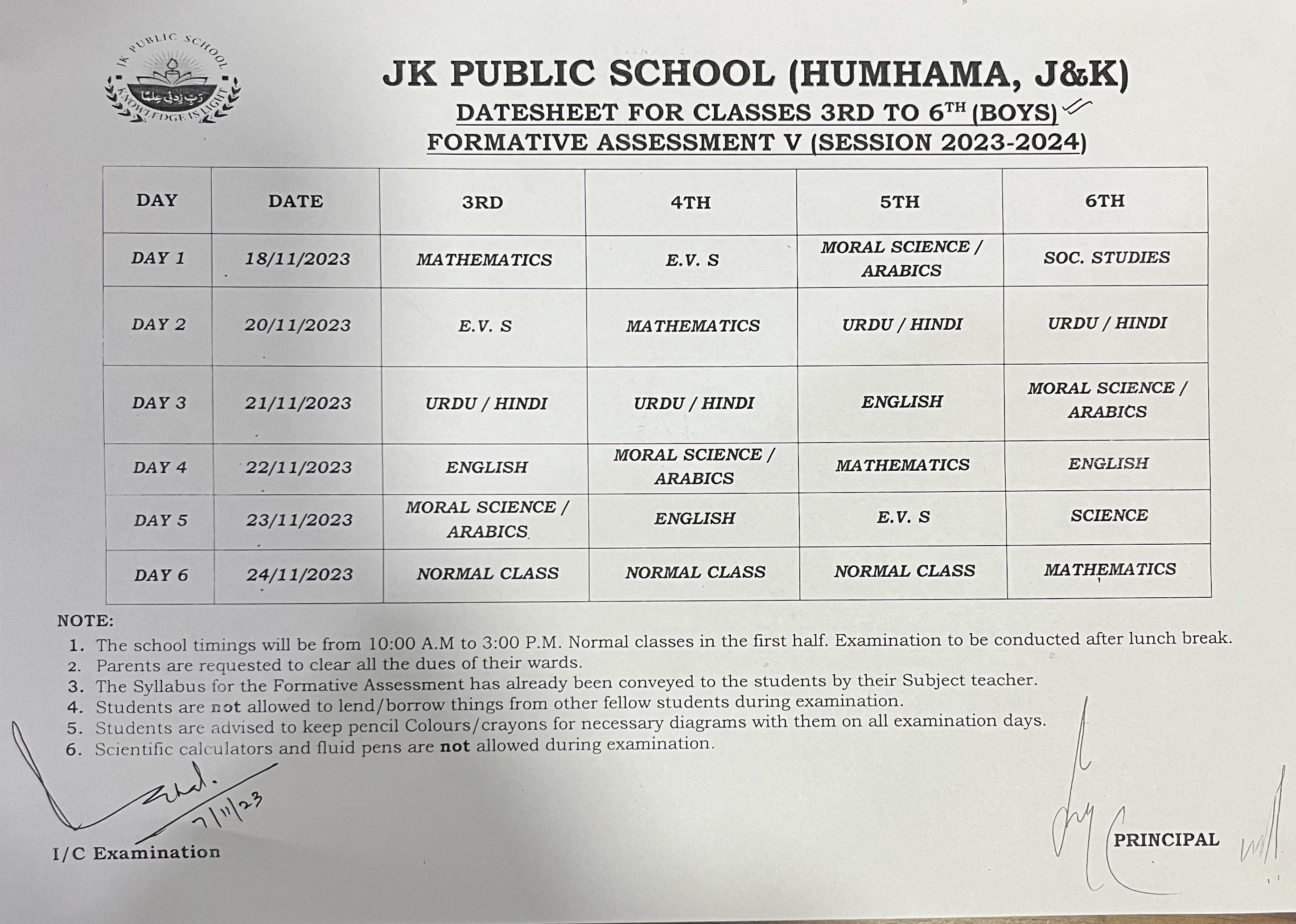 assignment of jk public school humhama